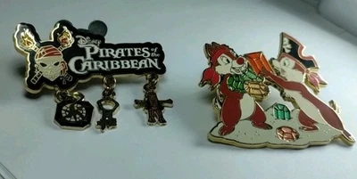Disney Trading Pins Chip & Dale + Pirates of the Caribbean 2008 - Used - Изображение 1 из 4