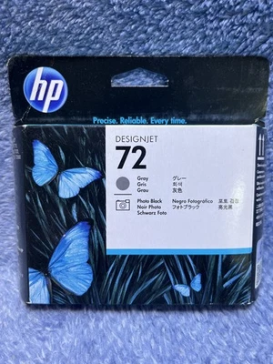 Cabezal de impresión HP 72 genuino de octubre de 2017 gris/negro foto C9380A Foto 1 de 2
