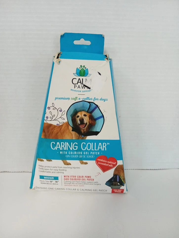Cuello para cuidar patas tranquilas con parche de gel calmante cuello M (12”-16”) nuevo Foto 1 de 4