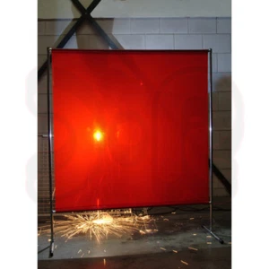 Stellwand 2 x 2 m, rot Schweißerschutzwand Schweißervorhang Schweißerschutzwand - Bild 1 von 1