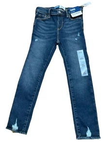 Old Navy Girls Size 5 Rockstar Stretch Distressed Jeggings Adjustable Waist - Picture 1 of 6