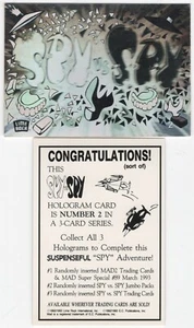 Mad Magazine Spy vs Spy Trading Cards Hologramm Karte #2 Lime Rock 1993 NEAR MINT - Bild 1 von 1