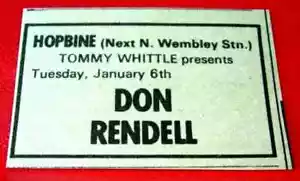 Don Rendell Wembley Gig Vintage ORIGINAL 1970 Presse/Magazin ANZEIGE 2"x 1" Jazz - Bild 1 von 3