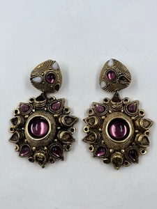 Vintage circa 1980 Claire Deve Paris Brutalist earrings - Imagen 1 de 9