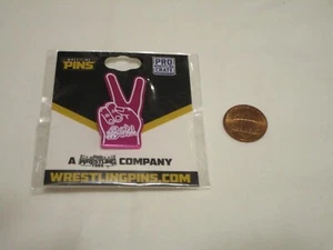 Pro Wrestling Tees Crate Exclusive Label Pin The Acclaimed Pink Scissor Me AEW - Picture 1 of 6
