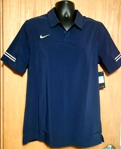 Polo uomo Nike Dri-Fit Flex / blu navy taglia M swoosh su R circonferenza petto $75 al prezzo al dettaglio al dettaglio  - Foto 1 di 3