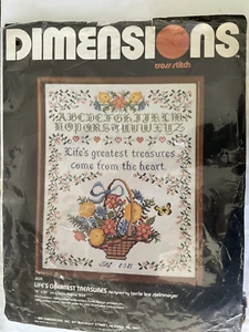 Dimensions Cross Stitch 3028 Kit Life's Greatest Treasures 16" X 20" Frame Size - Picture 1 of 5