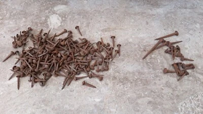 Lot Clous Anciens Fer Forgé Charpentier Antique - Photo 1/4