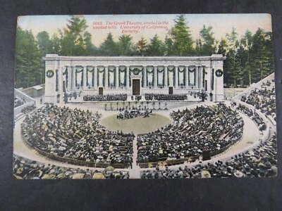 Antigua Postal Teatro Griego Universidad de California Berkeley Tinte a Mano B2499 Foto 1 de 2