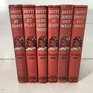Lot of 6 Dottie Dimple Sophie May Lothrop, Lee & Shepherd 1910 HC Good - Picture 1 of 24