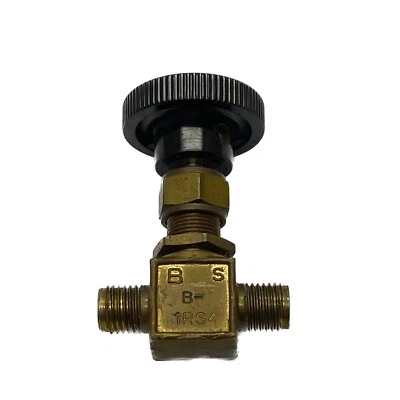 USED Swagelok 1/4” Brass Integral Bonnet Needle Valve B-1RS4 - Image 1 of 4