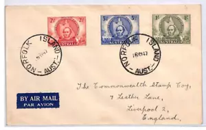 AUSTRALIA Used NORFOLK ISLAND Cover *Thomas Mitchell* Set Air Mail YM262 - Picture 1 of 10