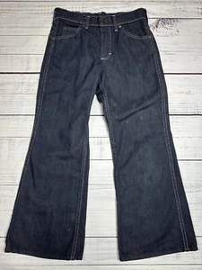 Vintage Wards Power Denim Jeans Boys Youth size W 26 Blue Indigo Bootcut - Picture 1 of 17