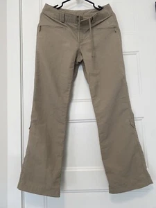 The North Face Size 4 Beige Nylon Roll Up Hiking Pants Drawstring Lightweight - Picture 1 of 7