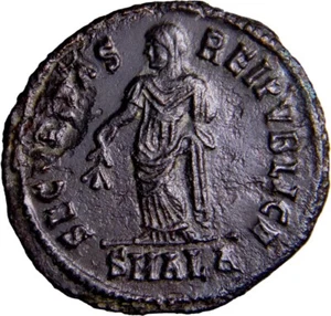 Détails très audacieux Sainte Hélène, Augusta 324-328/30. Monnaie romaine Follis Alexandrie - Photo 1 sur 5