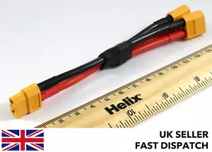 XT60 Female to 2 x Male parallel connector lead/cable/wire 12AWG wire LiPo RC - Picture 1 of 5