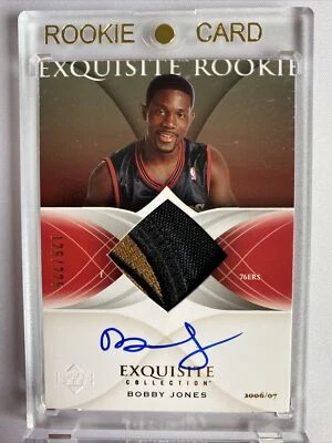 BOBBY JONES 2006-07 UD EXQUISITE ROOKIE RC PATCH AUTOGRAPH AUTO /225 #75 RPA - Image 1 of 2