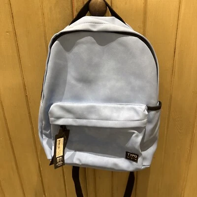 Brandneu Typo Kornblumenblau Alumni Rucksack Backpack Vegan Friendly PU - Bild 1 von 4