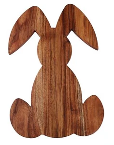 Bunny Shaped Wood Serving Board Wood Cutting Board for Kitchen Wooden Charcut... - Picture 1 of 5