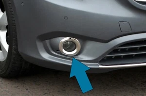 Chrome Fog Light Lamp Trim Covers Accents Set To Fit Mercedes-Benz Vito (2015+) - Picture 1 of 9