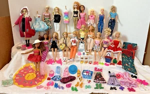 BARBIE DOLLS 25 MIXED OUTFITS + MIXED ACCSS AS SHOWN-NO DOLLS/NO DOLL STANDS - Picture 1 of 11