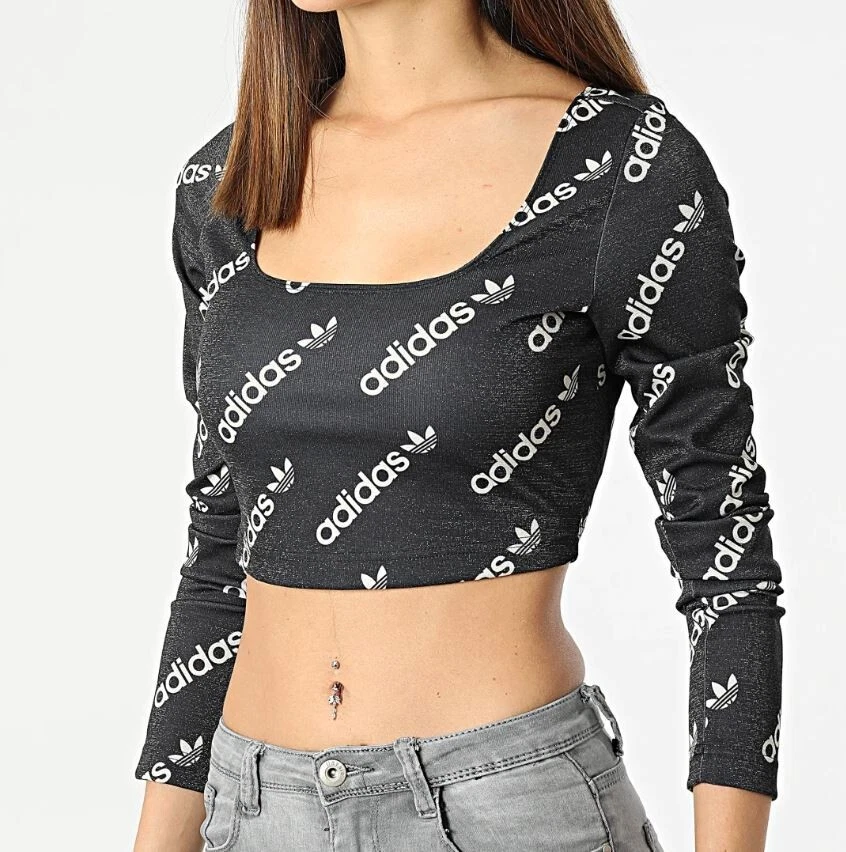 adidas Women's 3-Stripe T-Shirt, Size M - Black