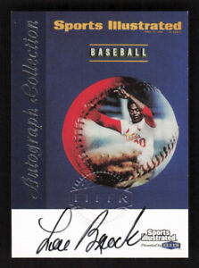 1999 Fleer Sports Illustrated Greats of the Game Auto Lou Brock Autograph Card