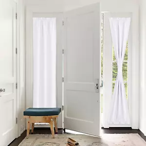 Side Door Window Curtains - Front Door Curtains W12 X L72, White, 1 Panel - Picture 1 of 12