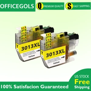 2 PACK LC3013XL Yellow Ink Cartridges for Brother MFCJ497DW/J690DW/J895DW/J491DW - Picture 1 of 5