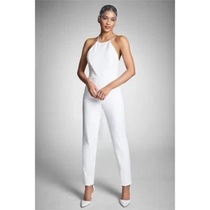 Sachin & Babi NWT Alexa Jumpsuit Embellished Straps in Ivory Size 4 MSRP $725 - Picture 1 of 9
