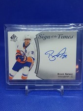 2020-21 UD SP Authentic Sign Of The Times Brock Nelson New York Islanders 