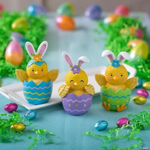 Easter Bunny Chicks in Eggs Tabletop Decoration - 3 Pc. - Picture 1 of 1