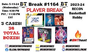 BUDDY HIELD 2023-24 NBA Recon Basketball Hobby 3 CASE 36 BOX Break #1164