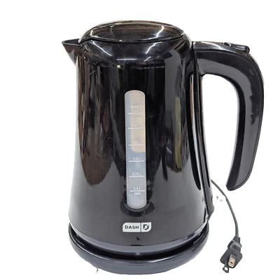 Electric Water Teapot Dash Easy Kettle DEZK001BK One Touch Boil Cool Handle - Image 1 of 4