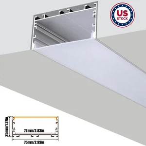 USA 1M Each 75mm*35mm LED Channel Aluminum U Shape LED Strip Diffuser Channel - Picture 1 of 14