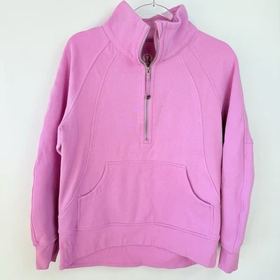 Lululemon Scuba Oversized Funnel-Neck Half Zip *Long XS/S Pow Pink W3HTBS $128 - Image 1 of 4