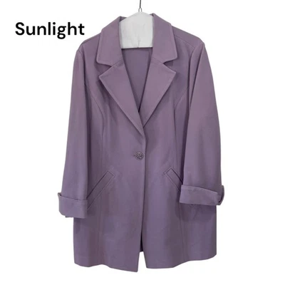 Abrigo Blazer Chicos 2 Lavanda Mujer Talla 12/14 2 Botones Bolsillos Delanteros Longitud Media Foto 1 de 4