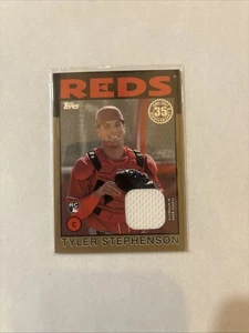 2021 Topps - 1986 Relics Series 2 Tyler Stephenson #86BR-TS Gold /50 (MEM, RC) - Foto 1 di 2