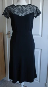 Valentino Schwarz Midi Spitze Top Anlass Party Elegant Kleid 42IT Made in Italy - Bild 1 von 11