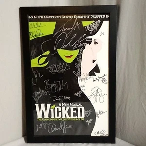 Wicked Musical Poster 1st National Tour Signed Richard Kline Randy Dawson Framed - Picture 1 of 5