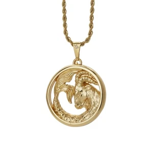 24k Gold-Dipped Capricorn Zodiac Necklace With Star Sign Constellation Pendant - Picture 1 of 6