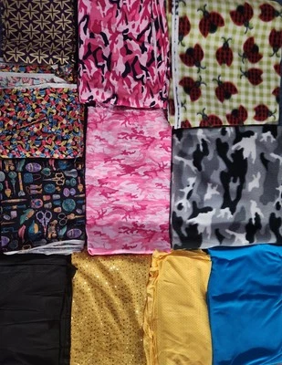 11 Lb Fabric Lot Cotton Fleece Sequin Athletic Mesh Fabric Bundle Cranston JOANN - Image 1 of 4
