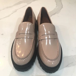 Reformation Leather Chunky Loafers 8 Made In Brazil - Picture 1 of 7