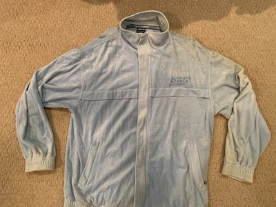 Chaqueta Polo Sur De Colección Para Hombre XL Azul Terciopelo Cremallera Top Foto 1 de 4