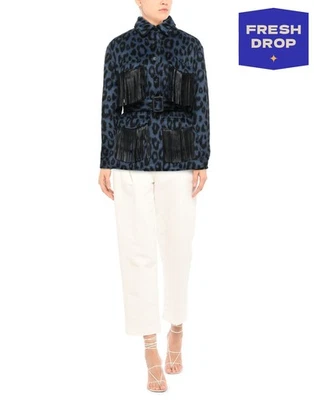 RRP€640 THE ANDAMANE Jacket Size XS Wool Blend Brushed Fringe Made in Italy - Image 1 of 4