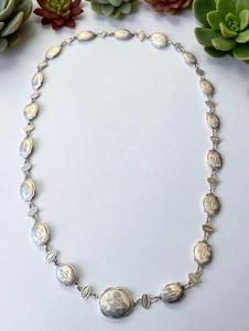 Cintura vintage Navajo in argento sterling 925 concho 33,25" - Foto 1 di 8