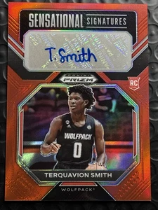 2023-24 Prizm Draft Picks #/149 Terquavion Smith Auto Sensational Red Prizm RC - Bild 1 von 2