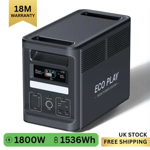 Portable Power Station 1800W 1536Wh Solar Generator LiFePO4 Battery Backup - Picture 1 of 7