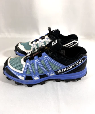 Salomon Fellraiser Trail Running Zapatos para Mujer Talla 8 Comodidad Ortholite Azul/Verde Foto 1 de 4