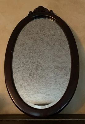 Bombay Company Oval Victorian Style cherry Wood Frame Wall Mirror - Image 1 of 4